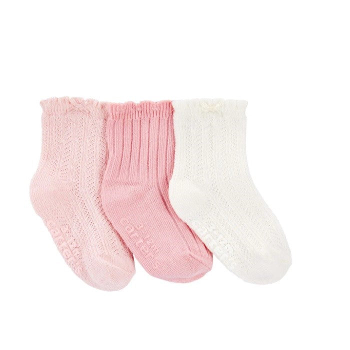 Carter's Kız Bebek Çorap 3'lü Set Pembe