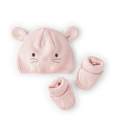 Carter's Kız Bebek Örme Patik Şapka 2'li Set Pembe