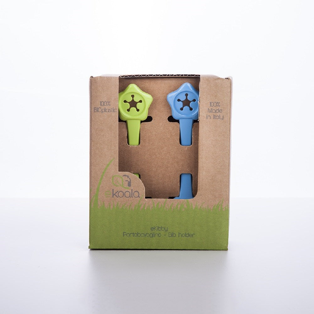 Ekoala eKibby Bioplastik Önlük Tutucu Mavi Yeşil