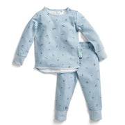 ErgoPouch Organik Pamuklu Uzun Pijama Takımı 0.2 Tog - Dragonflies Mavi