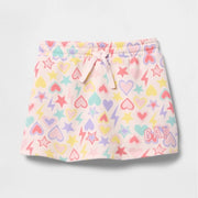 GAP Logolu Kız Bebek Pull-On Şort Etek Pembe