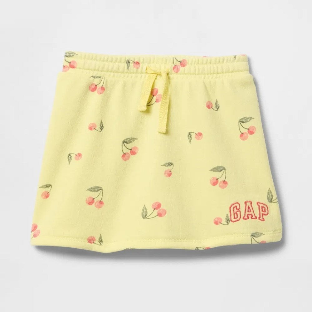 GAP Logolu Kız Bebek Pull-On Şort Etek Sarı