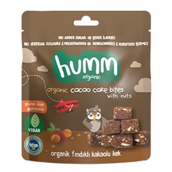 Humm Organik Fındıklı Kakaolu Glutensiz Vegan Kek