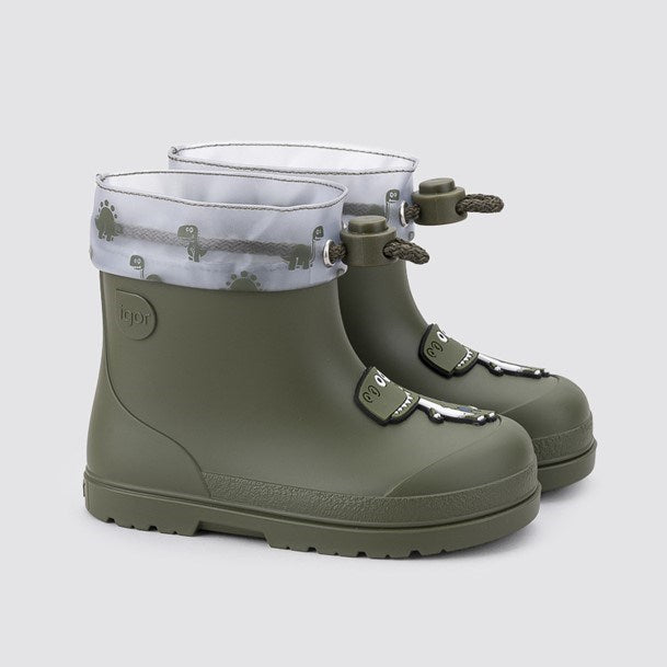 İgor Çocuk Yağmur Botu Mendi Dino - Haki Yeşil
