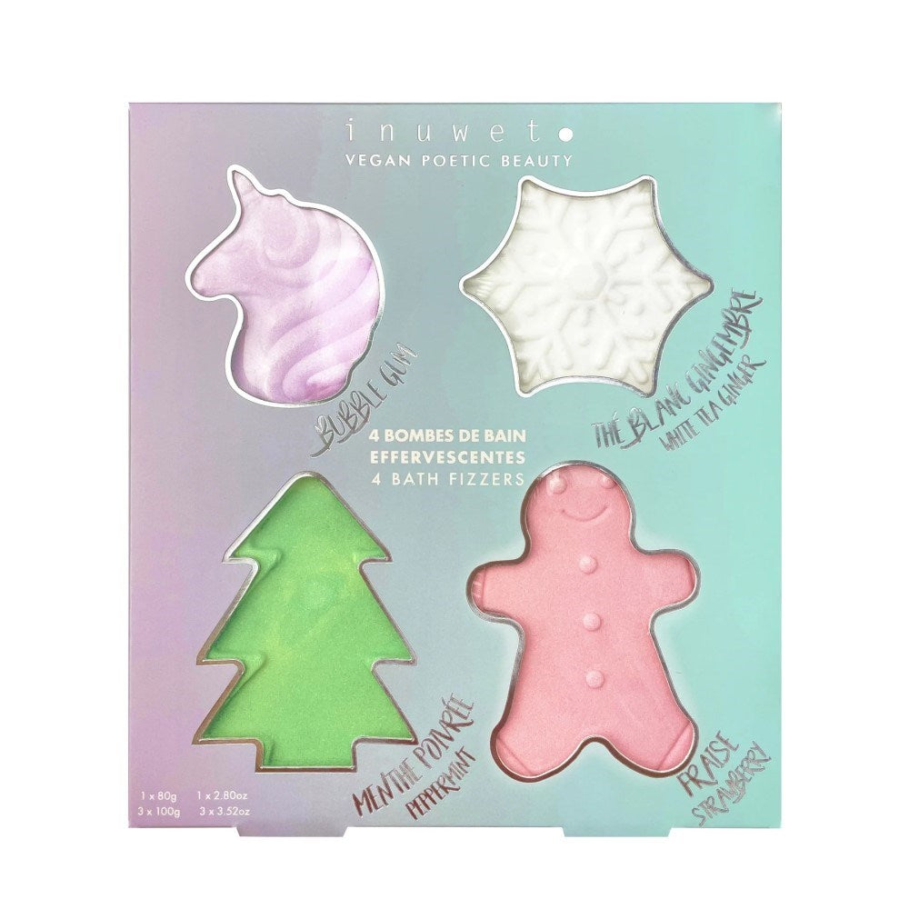 Inuwet Yılbaşı Temalı 4lü Banyo Bombası Seti