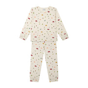 Antebies Kamp Ateşi Uzun Kollu Organik Pijama Takımı Bej