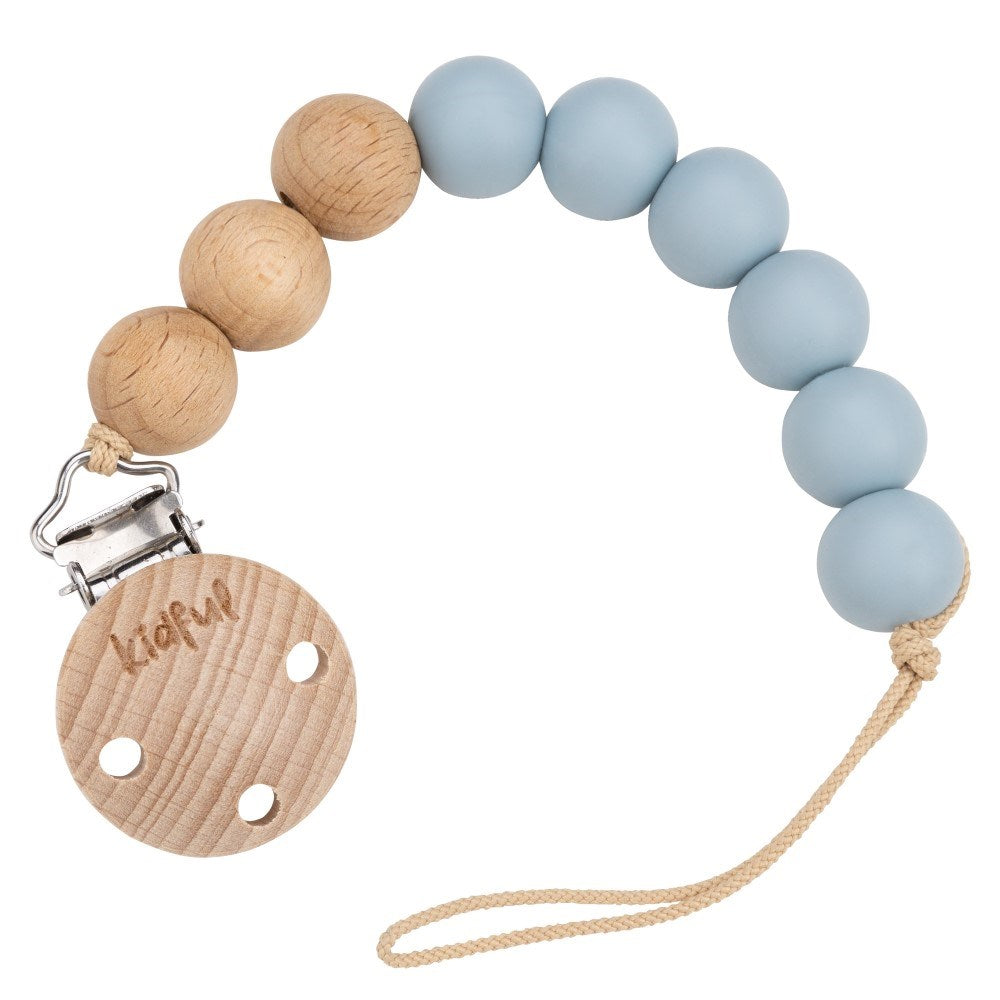 Kidful Bebek Emzik Askısı Dusty Blue Mavi