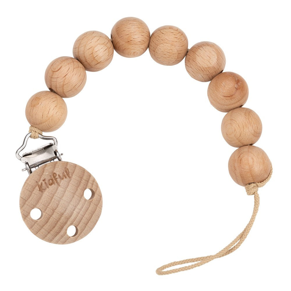 Kidful Bebek Emzik Askısı Solid Krem