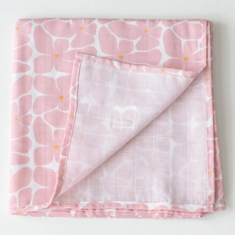 Mama Yoyo Çok Amaçlı Organik Müslin Örtü Floral 120*120