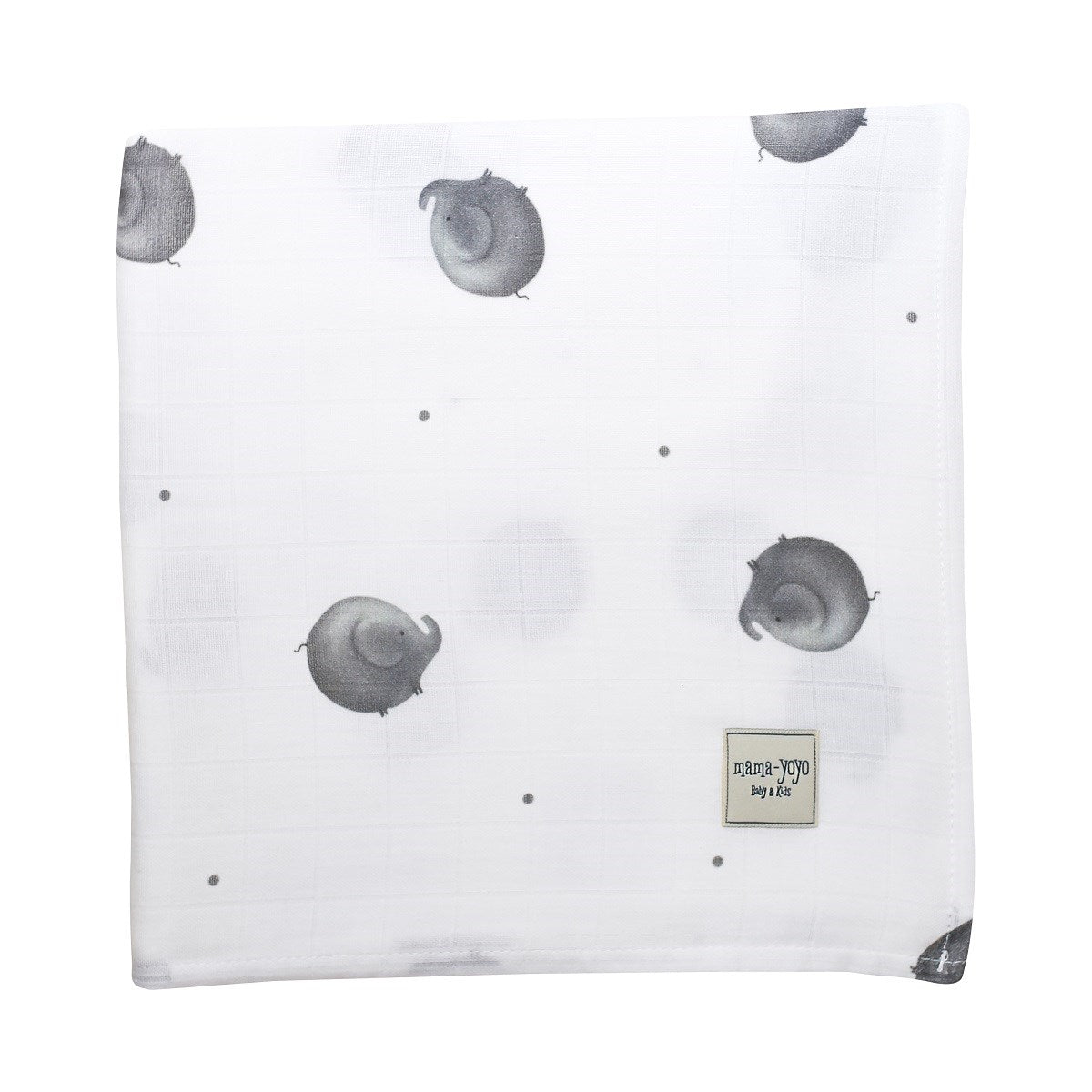 Mama Yoyo Elephantine - Çok Amaçlı Organik Müslin Örtü (Tombul Fil) 120*120