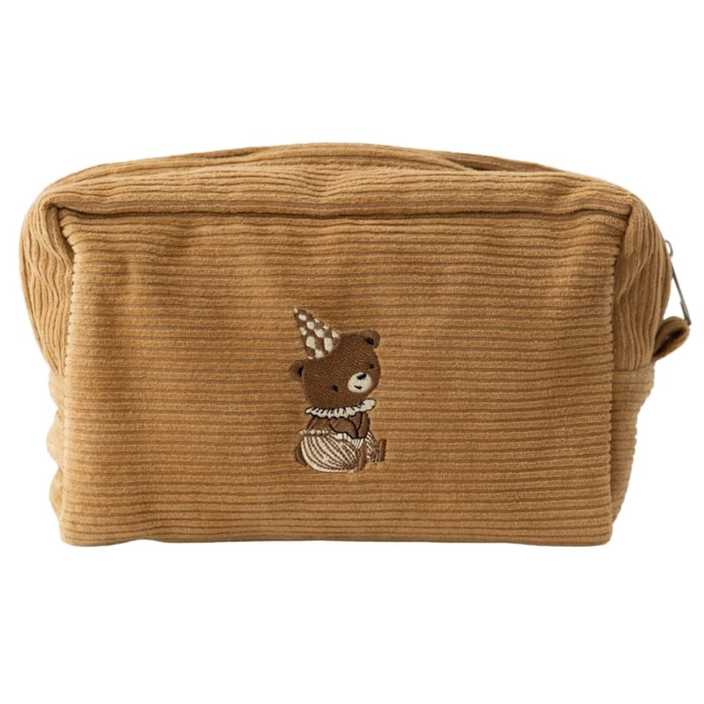 Mama Yoyo Kadife Organizer Çanta - Ayı Nakışlı