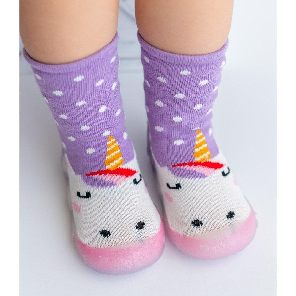 Mama Yoyo Nou Nou  Unicorn  Kaydırmaz Taban Çorap Panduf Lila
