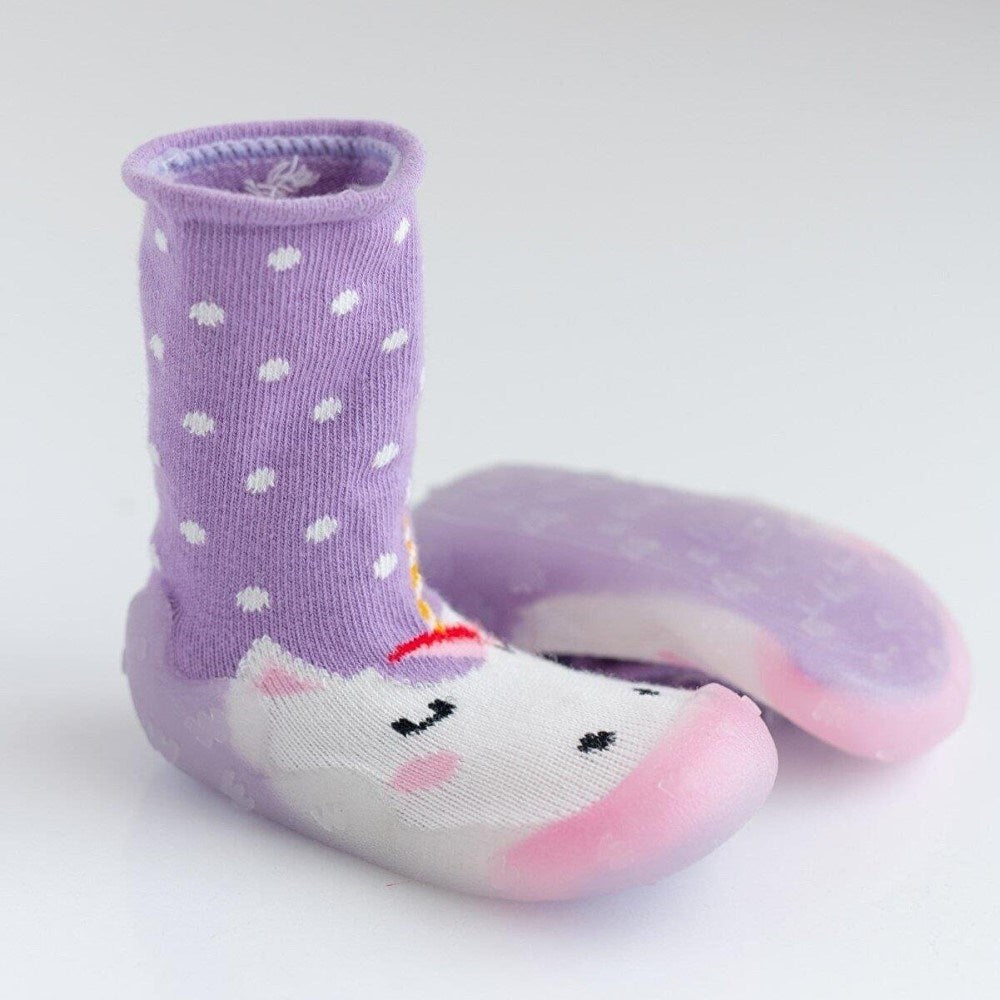 Mama Yoyo Nou Nou  Unicorn  Kaydırmaz Taban Çorap Panduf Lila