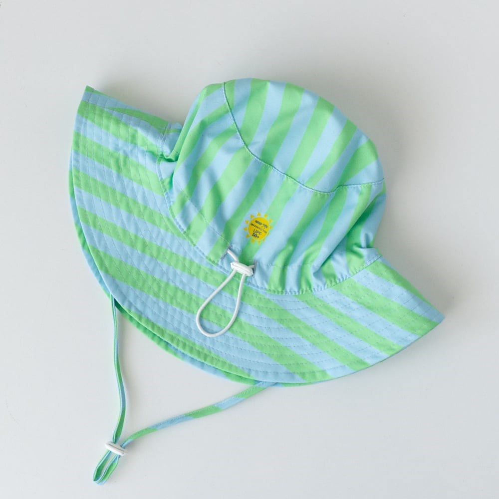 Mama Yoyo UV Korumalı Şapka - Çizgili Yeşil