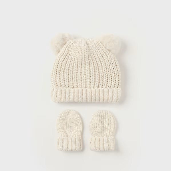 Mayoral Kışlık Erkek Bebek Bere Eldiven Set Bej