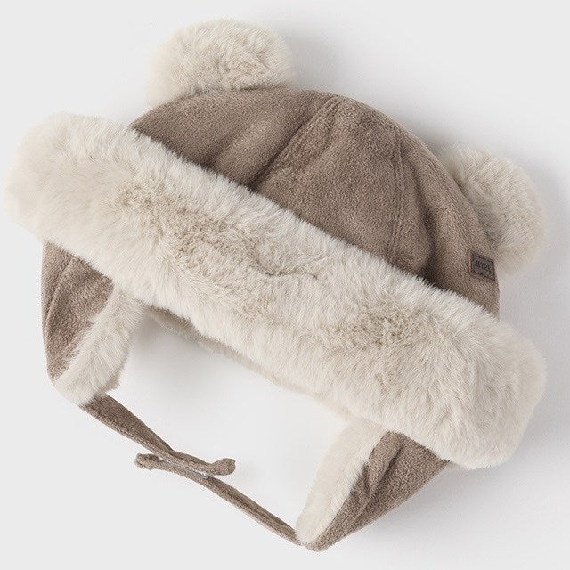 Mayoral Kışlık Erkek Bebek Kürklü Şapka Bej