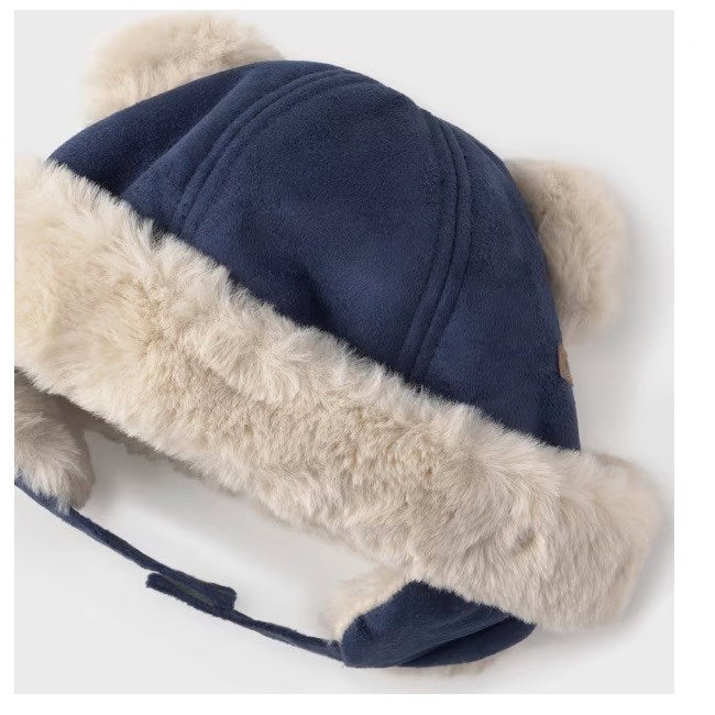 Mayoral Kışlık Erkek Bebek Kürklü Şapka Lacivert