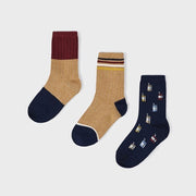 Mayoral Kışlık Erkek Çorap 3'lü Set Kahverengi