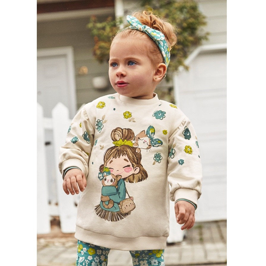 Mayoral Kışlık Kız Bebek Elbise Bej