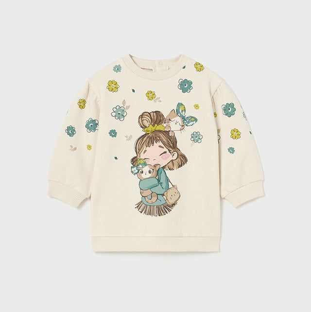 Mayoral Kışlık Kız Bebek Elbise Bej