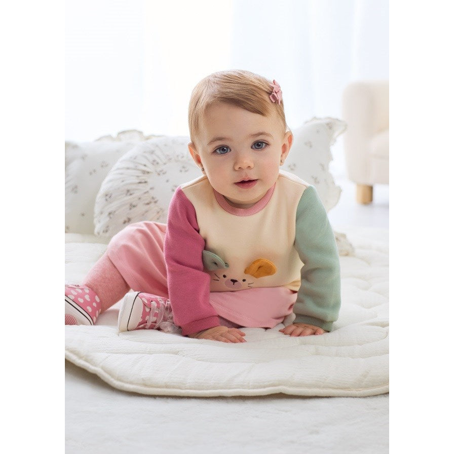 Mayoral Kışlık Kız Bebek Elbise Pembe