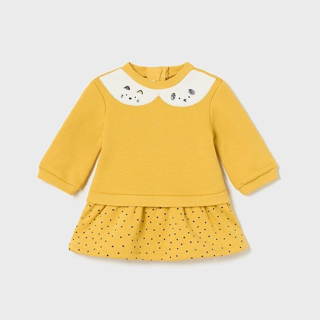 Mayoral Kışlık Kız Bebek Elbise Sarı
