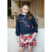 Mayoral Kışlık Kız Ekose Şort Kırmızı