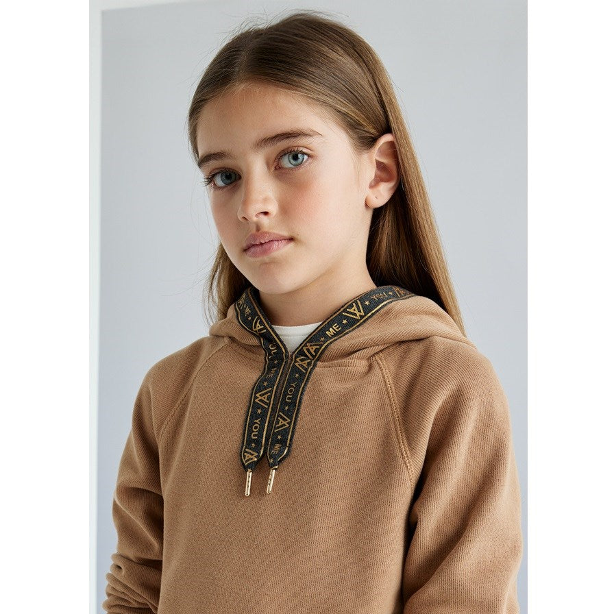 Mayoral Kışlık Kız Kapşonlu Elbise Kahverengi