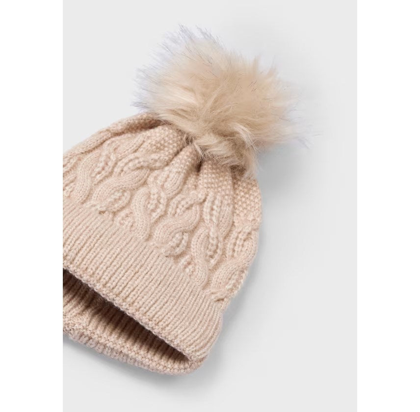 Mayoral Kışlık Kız Örme Bere Bej