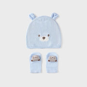 Mayoral Yazlık Erkek Bebek Örme Şapka Çorap Set Mavi