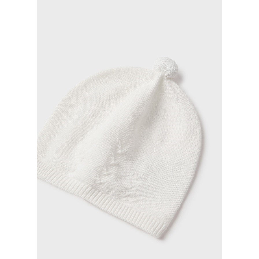 Mayoral Yazlık Erkek Bebek Örme Şapka Ekru