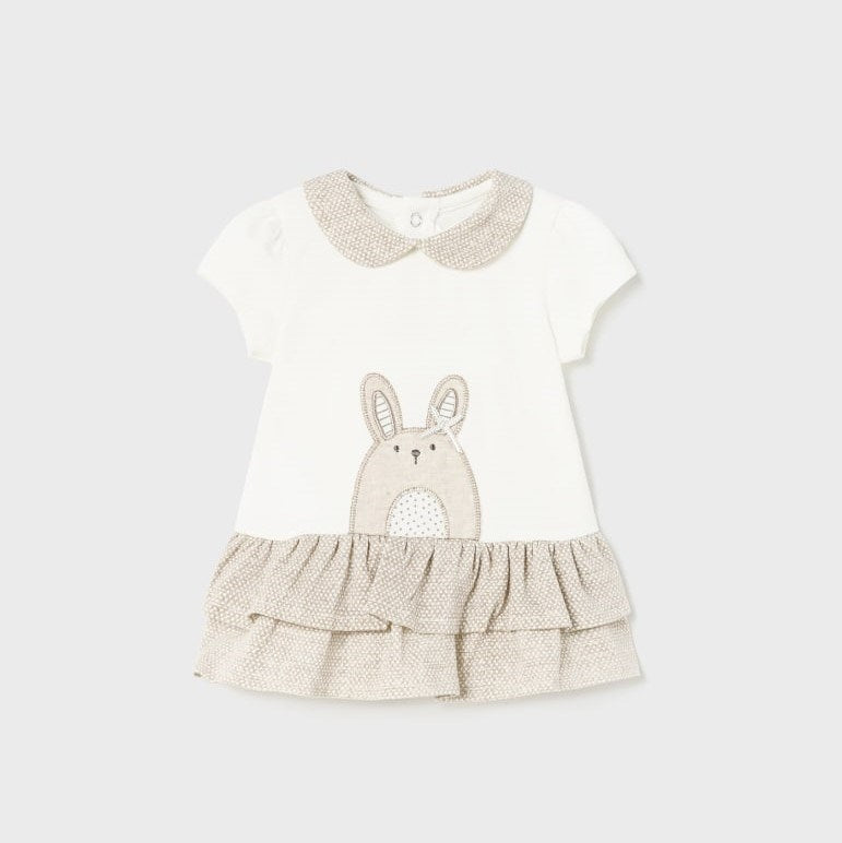 Mayoral Yazlık Kız Bebek Elbise Bej
