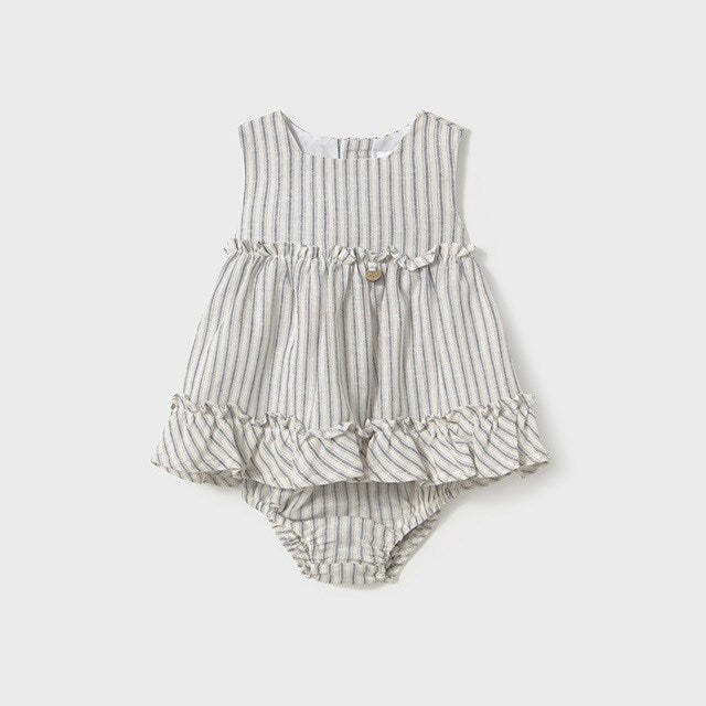 Mayoral Yazlık Kız Bebek Elbise Ekru