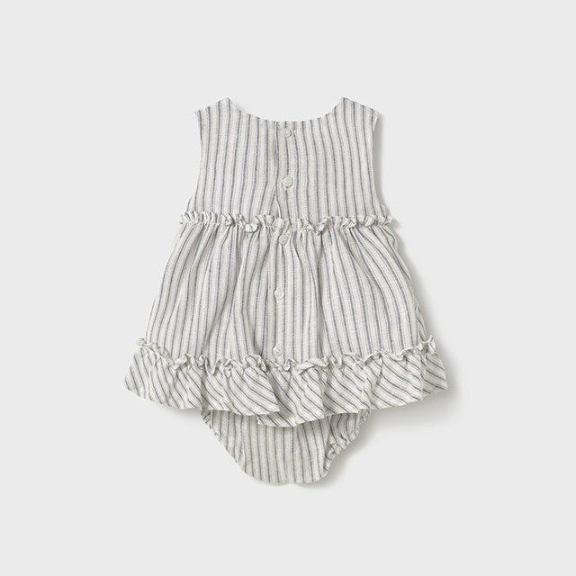 Mayoral Yazlık Kız Bebek Elbise Ekru