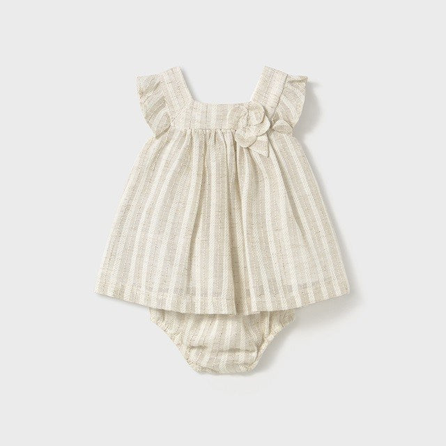 Mayoral Yazlık Kız Bebek Elbise Ekru