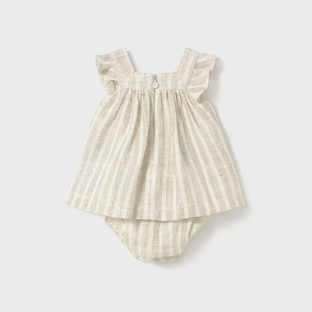 Mayoral Yazlık Kız Bebek Elbise Ekru