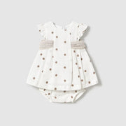 Mayoral Yazlık Kız Bebek Elbise Ekru