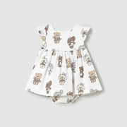 Mayoral Yazlık Kız Bebek Elbise Ekru