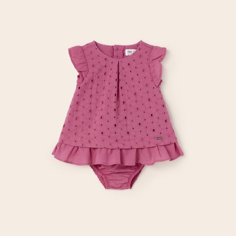 Mayoral Yazlık Kız Bebek Elbise Koyu Pembe