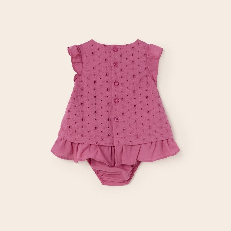 Mayoral Yazlık Kız Bebek Elbise Koyu Pembe