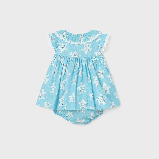 Mayoral Yazlık Kız Bebek Elbise Mavi