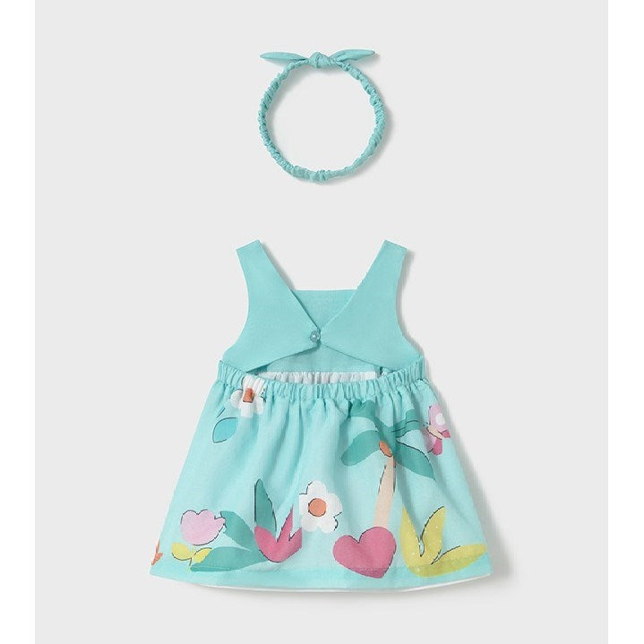 Mayoral Yazlık Kız Bebek Elbise Turkuaz