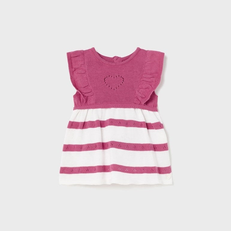 Mayoral Yazlık Kız Bebek Örme Elbise Koyu Pembe
