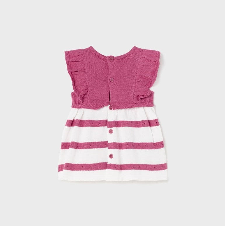 Mayoral Yazlık Kız Bebek Örme Elbise Koyu Pembe