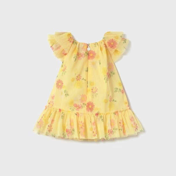 Mayoral Yazlık Kız Bebek Tül Elbise Sarı