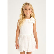 Mayoral Yazlık Kız Bluz Etek Set Ekru