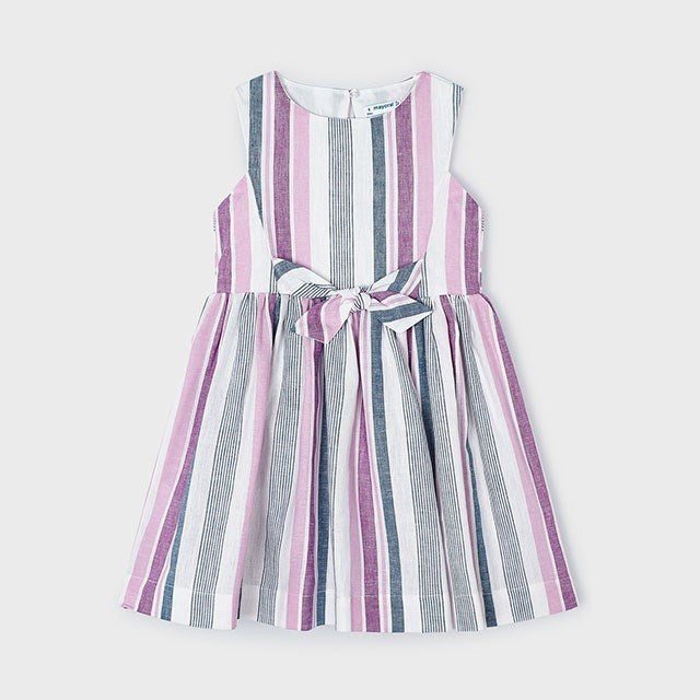Mayoral Yazlık Kız Çizgili Elbise Lila