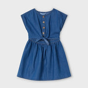 Mayoral Yazlık Kız Denim Elbise Mavi
