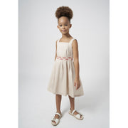 Mayoral Yazlık Kız Elbise Bej