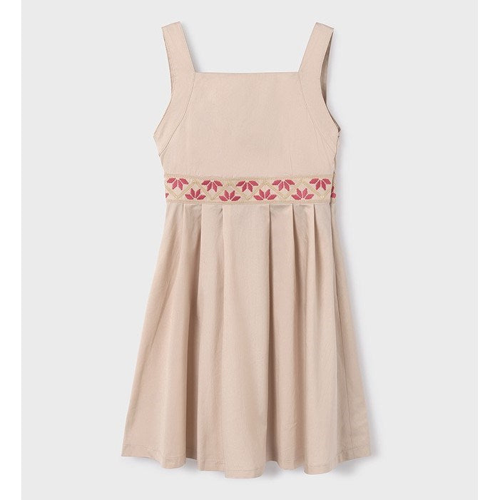 Mayoral Yazlık Kız Elbise Bej